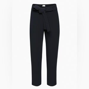 Aritzia Wilfred Black Tie-Waist Front Women's Pants Size 4